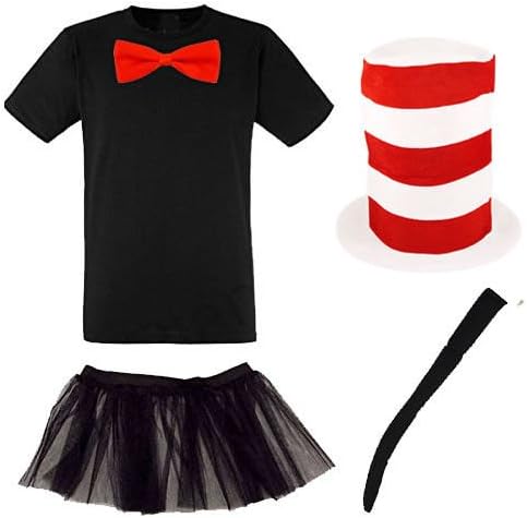 Blue Planet Fancy Dress ® Childrens Kids Girls Cat Fancy Dress Costume (Top,Bow,Tail,Skirt,Hat) (9-11 years)