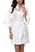 Women's Bride Bridesmaid Robe Short Kimono Bathrobes Getting Ready Wedding Dressing Gown