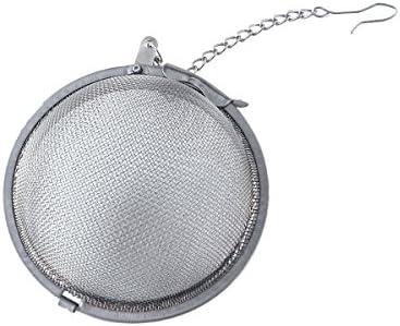 One New Reusable Round Aluminum Mesh Tea Herb Spice Ball Strainer Infuser Filter. Good for Glasses, Cups, Teapots, Cooking Pots, or Hanging Potpourri