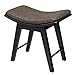 SONGMICS Vanity Stool, Modern Makeup Dressing Stool with Concave Seat Surface, Padded Bench with Rubberwood Legs, Capacity 286lb, Easy Assembly, Black and Beige URDS51BK