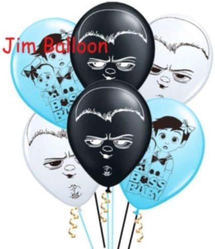 boss baby 6PCS 12" Latex Birthday Party Decorations Balloons