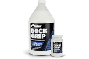 SLIP DOCTORS Deck Grip Non-Slip Sealer Clear Barefoot-Friendly Anti-Slip Coating - Create Traction for Outdoor or Indoor Floors and Pool Decks (Gallon)
