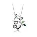 White Gold Plated Hollow Style Happy Panda Pendant Necklace with Swarovski Elements Crystal Fashion Jewelry