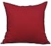 TangDepot Handmade Decorative Solid 100% Cotton Canvas Throw Pillow Covers/Pillow Shams, (18