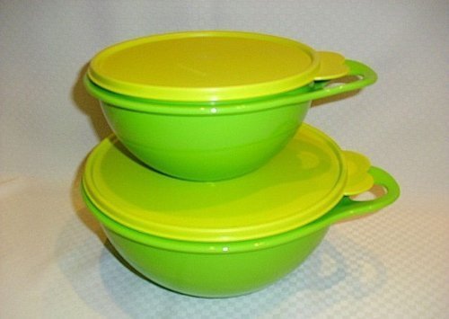 Click Here to See More Images Tupperware THATSA Jr + Mini MIXING Bowl SET GREEN NEW