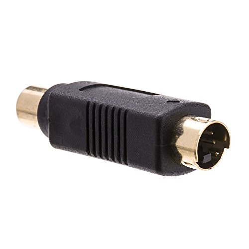 S Video to RCA Adapter, S-Video (MiniDin4) Male to RCA Female - Universal Grounded DVI USB HDMI Gender Ethernet Modem Converter Wall Plug Charger