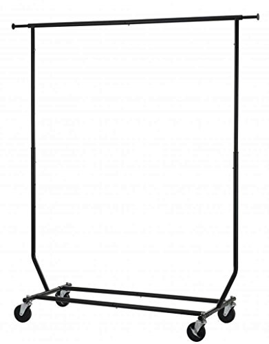 Koonlert@shop New 100 LB Heavy Duty Commercial Grade Clothing Garment Rolling Rack Collapsible Organizer - Black Finish #1186b