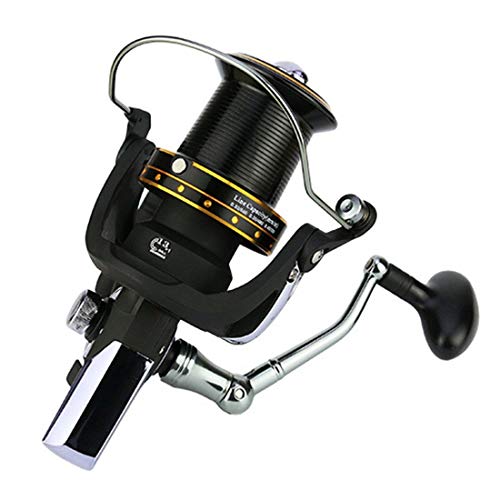 niceday Angelrolle, Spinning Angelrolle mit Doppel Drag Bremssystem Baitrunner Reel 12 + 1 Lager Links rechts… – Bild 5