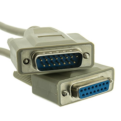 Apple/Mac Monitor Extension Cable, DB15 Male to DB15 Female, 15 Conductor, 10 foot - Indoor Digital Vinyl Outlet Stereo Strip Hdmi Audio Video Headset plug Wire