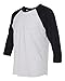 Nl6051 NEXT LEVEL APPAREL Unisex Tri-Blend Raglan, Vintage Black/ Heather White, Large