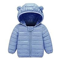 VEKDONE Winter Coats Kids Ear Hoods Light Puffer Jacket Baby Boys Girls, Infants, Toddlers
