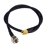 SMA to F Adapter SMA Male to F Type Male RF Coaxial Coax Connector Cable Extension 19 inch