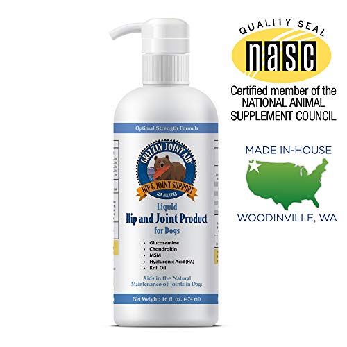 Grizzly Joint Aid for Dogs Liquid Hip and Joint Support (Extra Strength), 16 fl oz