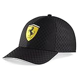 Ferrari Black Checkered Shield Hat