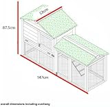 BUNNY BUSINESS GROVE Rabbit Hutch Cover Brown 147 x 53 x 84 cm view 4