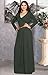 KOH KOH Sleeve V-Neck Formal Fall Cocktail Evening Gown