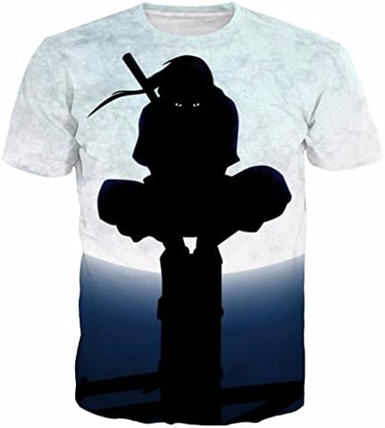 2017 Moon Night 3D Prints Classic Anime Naruto T Shirts