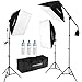 CRAPHY Professional Photo Studio Soft Box Lights Continuous Lighting Kit 3x135W 5000K Bulbs + 20