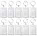 GOGO 50 PCS Photo Frame Keychains Acrylic Photo Snap in Key Chain Frames