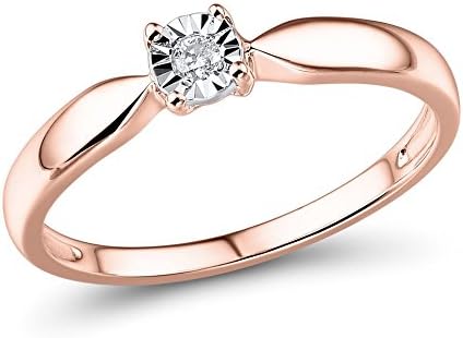 Diamond Promise Ring in 10k Rose Gold 1/10 Carat