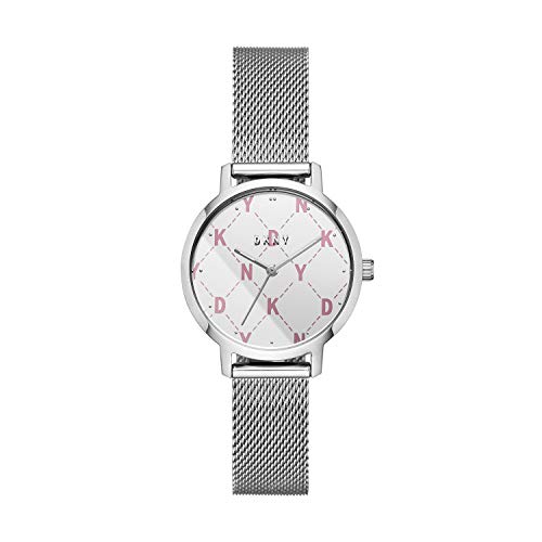 DKNY Women's The Modernist Quartz Watch with Stainless Steel Strap, Silver, 14 (Model: NY2815)