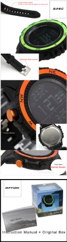 LAD-WEATHER Altimeter Barometer Compass Sensor Watch Thermometer Weather Monitor Climbing Trekking Camping Hiking Outdoor Sports Watches - Thumbnail 5