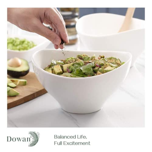 DOWAN 8 Inch Serving Bowls, 45 Oz Ceramic Large Salad Serving Bowls