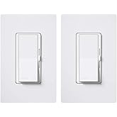 Lutron Diva LED+ Dimmer Light Switch for Dimmable LED, Halogen, and Incandescent Bulbs, 150 Watt, Single-Pole or 3-Way, DVWCL