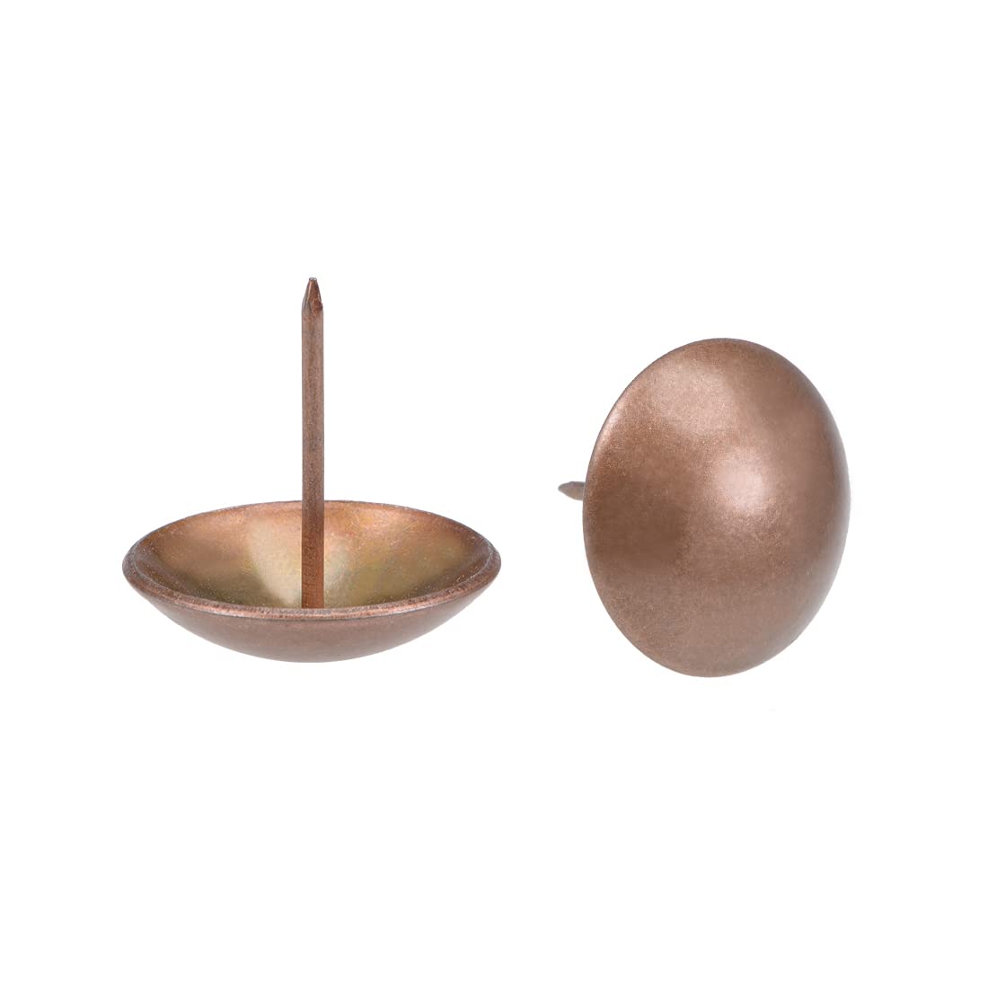 sourcing map Upholstery Nails Tack 30mm Head Dia Retro Round Thumb Push Pins Copper Tone for Furniture Sofa Headboards,20 Pcs