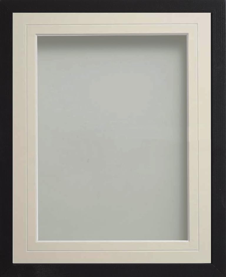 Frame Company Webber Black with Ivory V-Groove Mount, 10x8 for 7x5 inch