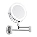 FIRMLOC Led Vanity Mirror Lighted 1X/5X Magnification Wall Mounted, Double Side, Adjustable, Rotating Function, Makeup Mirror, Powered by 4 x AAA Batteries (not Included)
