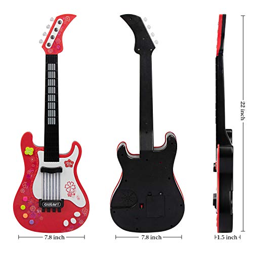 aPerfectLife Kids Electric Guitar Toys with Vibrant Sounds No String