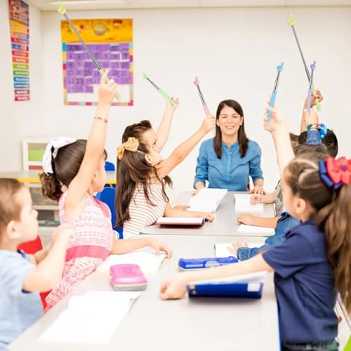 5PCS Teacher Finger Pointer Stick - Telescopic Teachers Pointer for Classroom Mini Extendable Hand Pointer Stick for Elementary School Kindergarten Teacher Supplies (5PCS)
