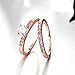 TIVANI [Eternity Love] Women's Pretty 18K Rose Gold Plated Solitaire CZ Crystal Engagement Rings Set Best Promise Rings for Her Anniversary Wedding Bands Collection Jewelry Rings