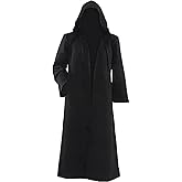Tonainy Adult Hooded Robe Cloak Knight Costume Cape Vintage Hood Cloaks Halloween Outfit