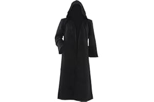 Tonainy Adult Hooded Robe Cloak Knight Costume Cape Vintage Hood Cloaks Halloween Outfit