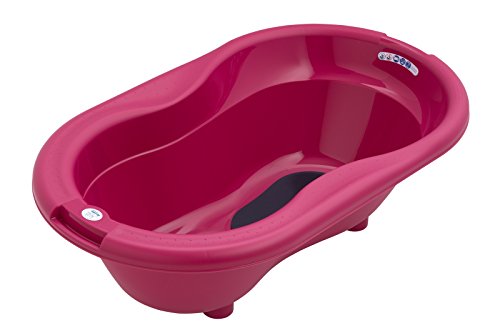 Rotho Babydesign TOP Bath tub, with Anti-Slip Mat and Drain Plug, 0-12 Months, TOP, Swedish Rose (Pink), 200010267 โ image 1