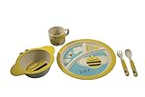 EcoBamboo Ware Kids Bamboo Dinnerware Set, Bumble Bee