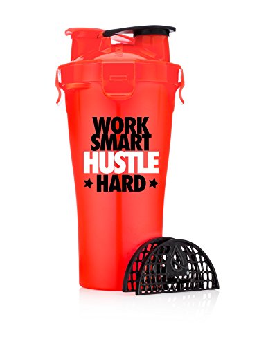 Hydra Cup - Red Shaker Bottle, 28oz Red Shaker Cup, Work Smart, Hustle Hard (1 bottle, Hustle Hard) Hydra Cup - Red Shaker Bottle, 28oz Red Shaker Cup, Work Smart, Hustle Hard (1 bottle, Hustle Hard)