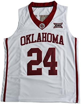 CRISGIORD 2016 Men's Oklahoma Sooners College Basketball NO.24 Buddy Hield Hype Elite Jersey White XXL