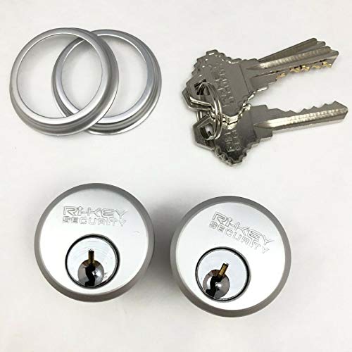 RI-KEY SECURITY - 2 Mortise Lock Cylinders 1" for Commercial Store Front Entry Door Adams Rite