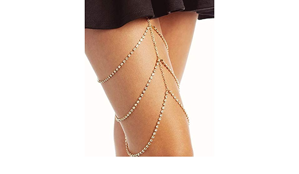 Body Jewelry Gold Leg Chain 