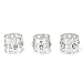 Honbay 20PCS Silver Rhinestone Hair Rings Dreadlocks Beads Braid Hair Cuffs Braiding Hair Jewelry (Triangle Hollow Out)