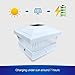 HIGUNE 5x5 Solar LED White Square Post Deck Cap PVC Outdoor Lights for Garden Patio Fence Pathway Landscape Lamp (4-Pack)