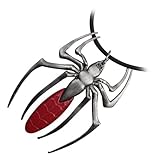 WJ Silver Spider Neck Knife with Hidden Blade and Necklace