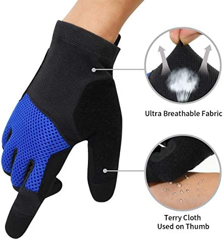 Pair of Hupeng mountain biking gloves in black and white with mesh design.