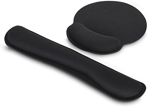 Neonr 2-in-1 Memory Foam Non Slip Office Computer Keyboard and Mouse Wrist Rest Pad Support Cushion Comfortable and Lightweight For Easy Typing and Pain Relief