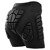 TOMSHOO Hip Protection Pads Shorts, Upgrade Hip Protection Pads,3D EVA Hip Bone Protection Pad Impact Resistance Lightweight Protective Gear for Ski Skate Snowboard Skating