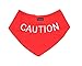 Dexil Caution Red Dog Bandana Quality Personalised Embroidered Message Neck Scarf Fashion Accessory Prevents Accidents by Warning Others of Your Dog in Advance