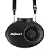 SkyGenius Battery Operated Necklace Fan, Mini Portable USB Rechargeable Fan for Personal Cooling, Kids, Gift, Camping, Outdoor Event, Travel, Concerts, Church, Hot Flash (New Version, Black)